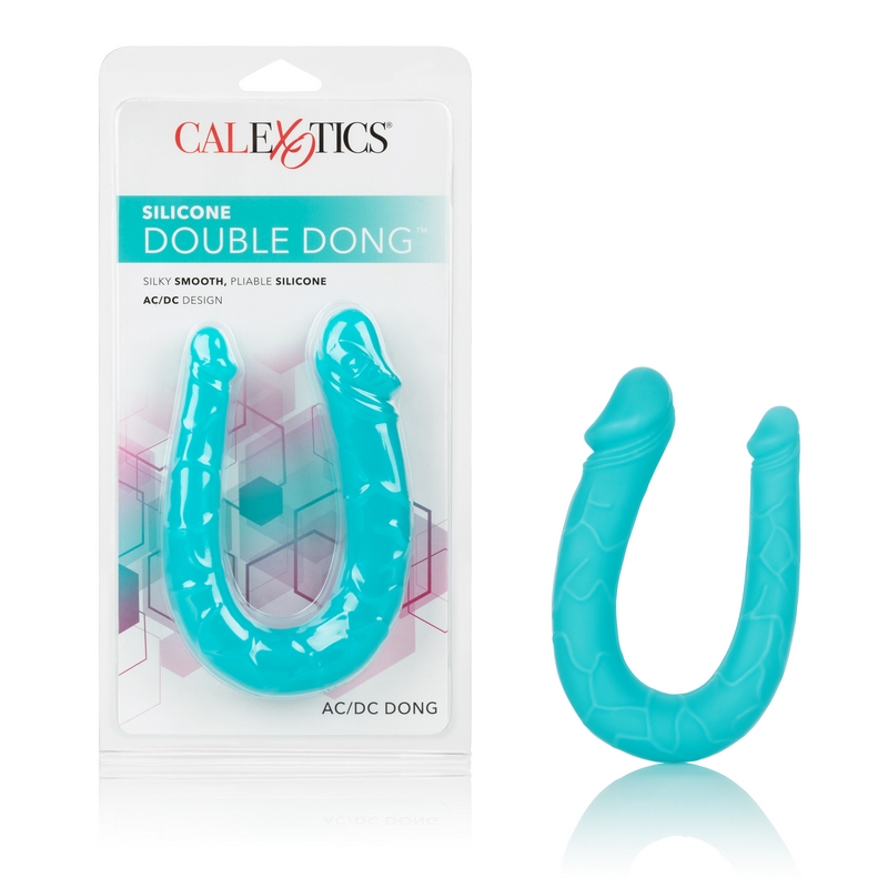 SE0311-75-2 California Exotics  Silicone Double Dong AC/DC Dong Teal