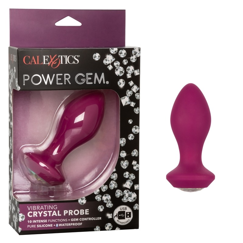 SE0385-17-3 California Exotics  Power Gem Vibrating Crystal Probe Purple