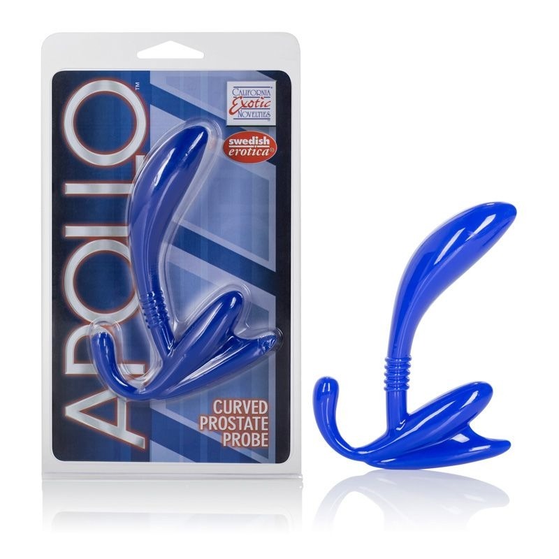 SE0409-40-2 California Exotics Apollo Curved Prostate Probe Blue