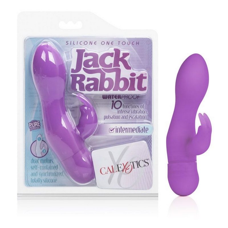 SE0611-03-3 California Exotics Silicone One Touch Jack Rabbit Purple
