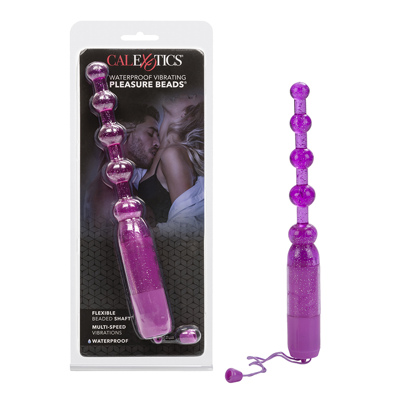 SE1329-14-2 California Exotics Waterproof Vibrating Pleasure Beads Purple
