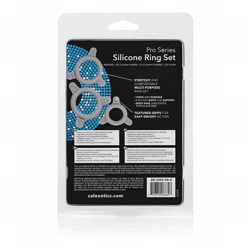 SE1434-70-2 California Exotics Pro Series Silicone Ring Set™