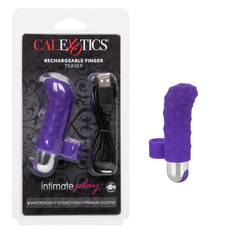 SE1705-10-2 California Exotics  Intimate Play Rechareable Finger Teaser Purple