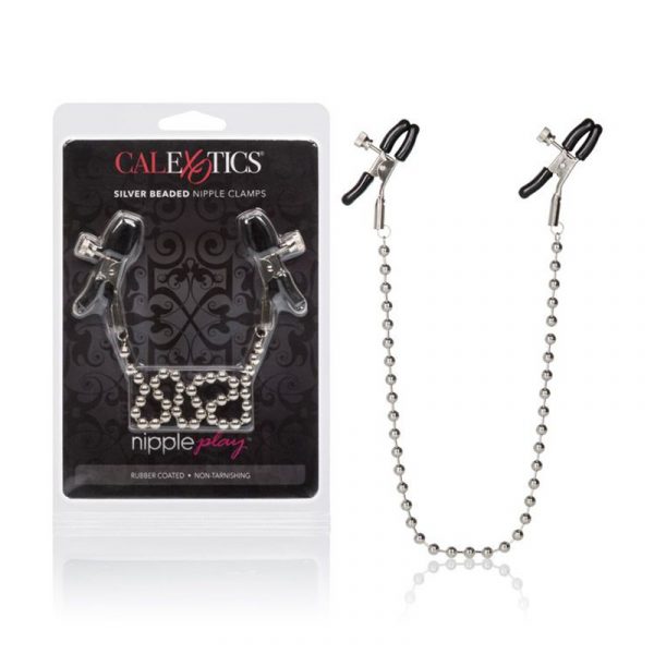 SE2610-10 CL California Exotics Nipple Chain Silver Beaded