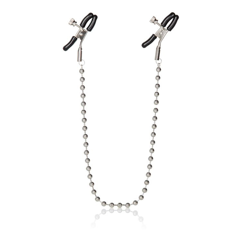 SE2610-10 CL California Exotics Nipple Chain Silver Beaded