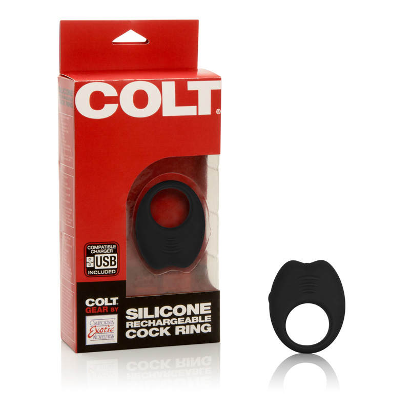 SE6850-03-3 California Exotics COLT® Silicone Rechargeable Cock Ring Black