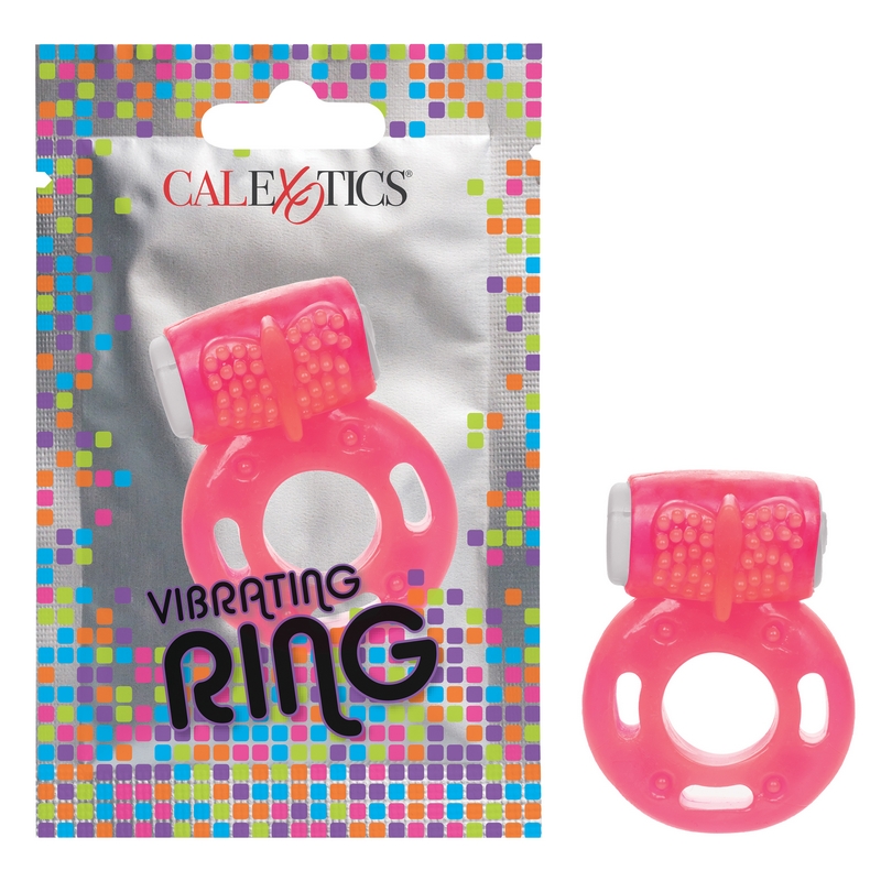 NEW SE8000-30-1 California Exotics  Vibrating Ring Foil Pack Pink