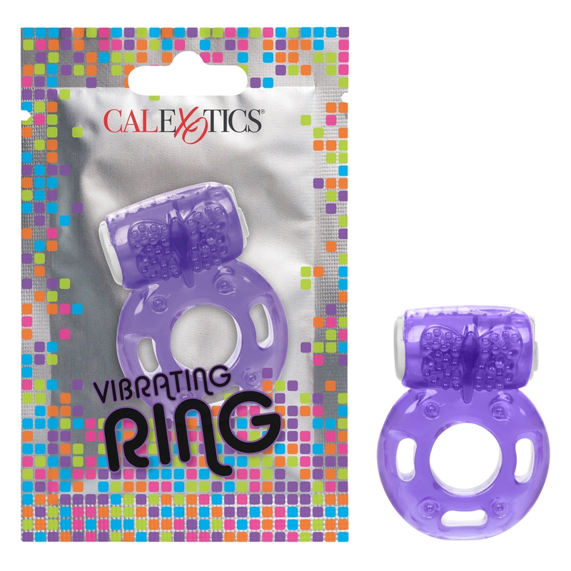 NEW SE8000-40-1 California Exotics  Vibrating Ring Foil Pack Purple