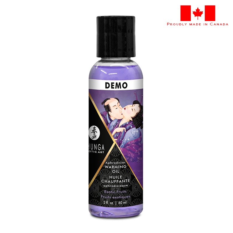 SH12202 Shunga Warming Massage Oil 60 ml Exotic Fruits DEMO 1 PER STORE ONLY NO FURTHER DISCOUNTS APPLY