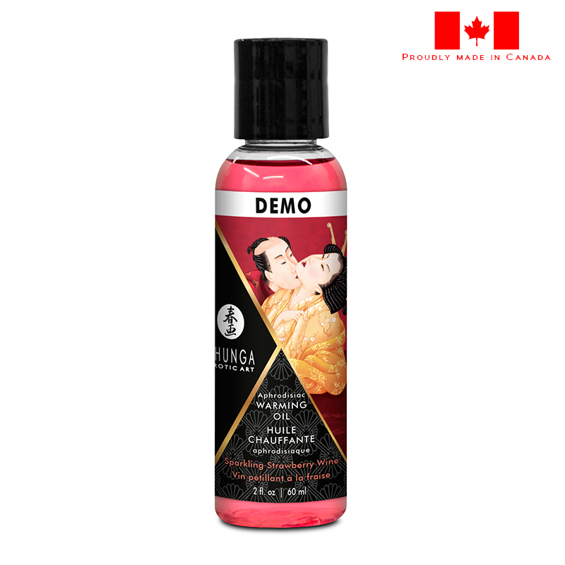 SH12208 Shunga Warming Massage Oil 60 ml Strawberry DEMO 1 PER STORE ONLY NO FURTHER DISCOUNTS APPLY