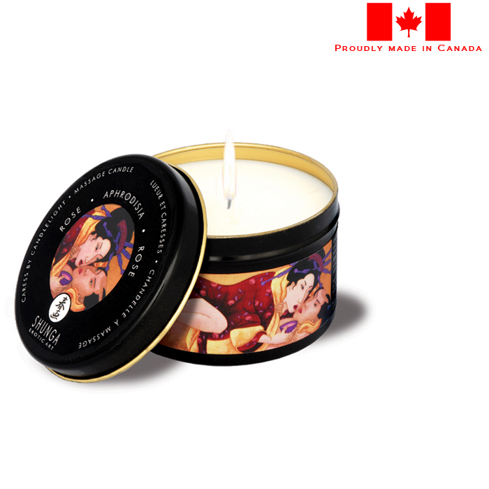 SH4500 Shunga Caress By CandlelightAphrodisia-Rose Massage Candle