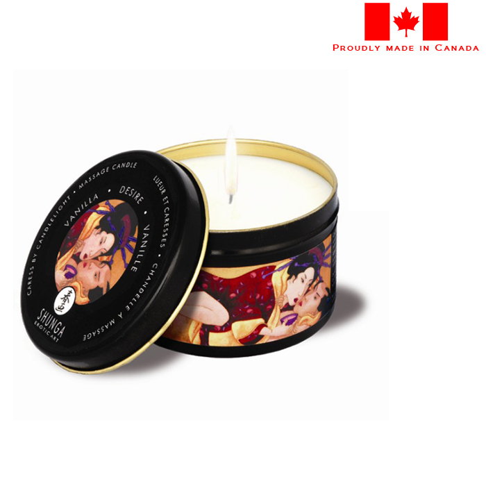 SH4501 Shunga Caress By CandlelightDesire Vanilla Massage Candle