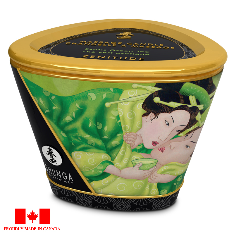 SH4511 Shunga  Massage Candle 5.7 oz Exotic Green Tee