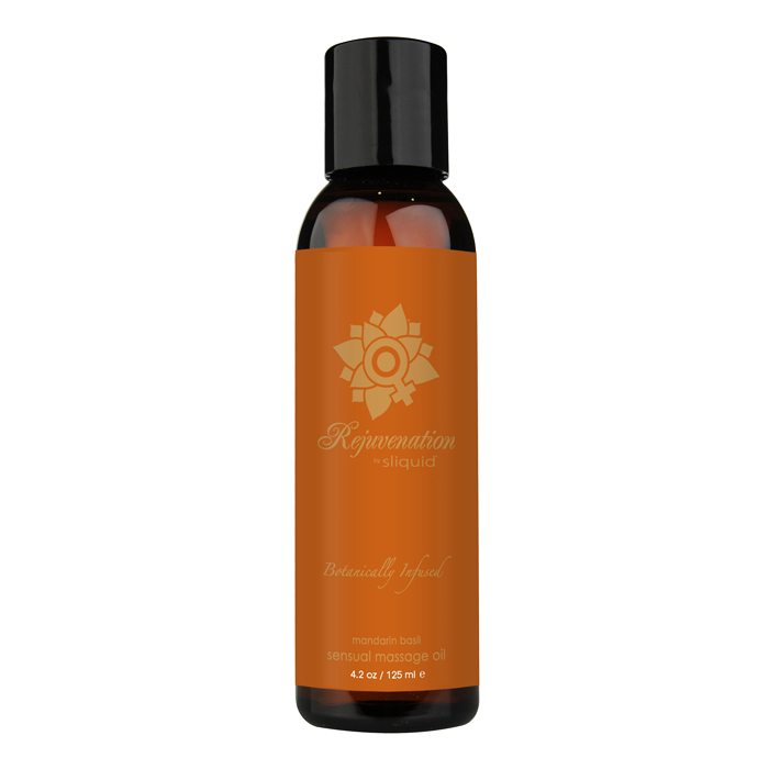 SL077 Sliquid 4.2 oz Sliquid Organics Massage Oil Rejuvenation (Mandarin Basil)