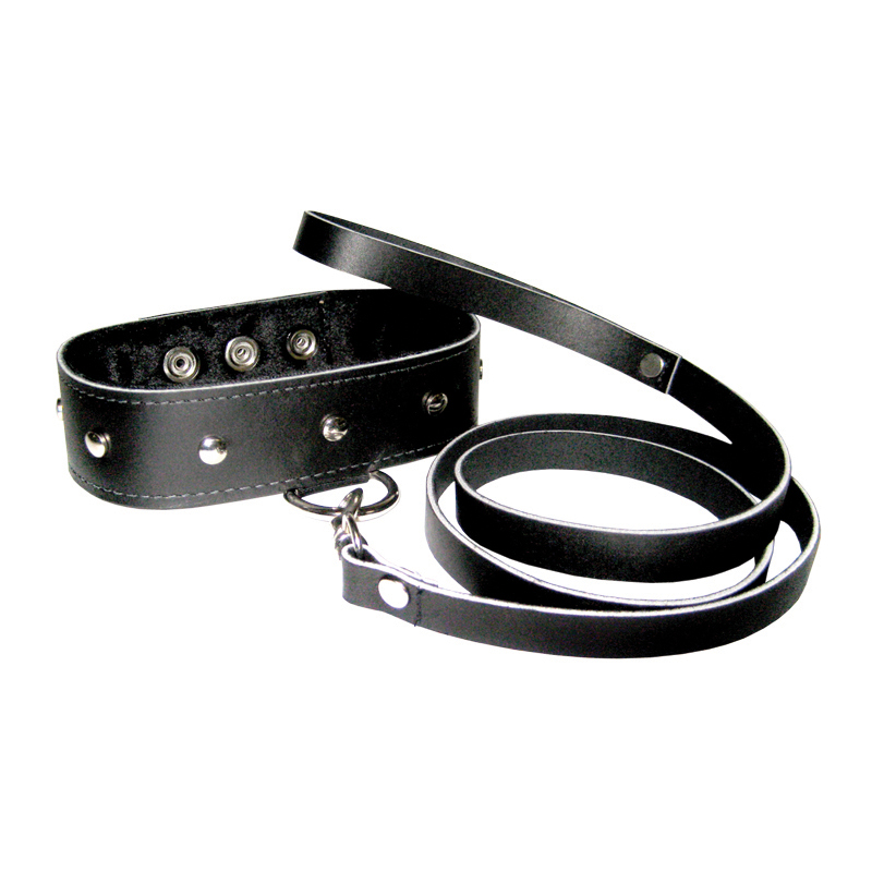 SS432-02 Sportsheets  Leather Leash & Collar