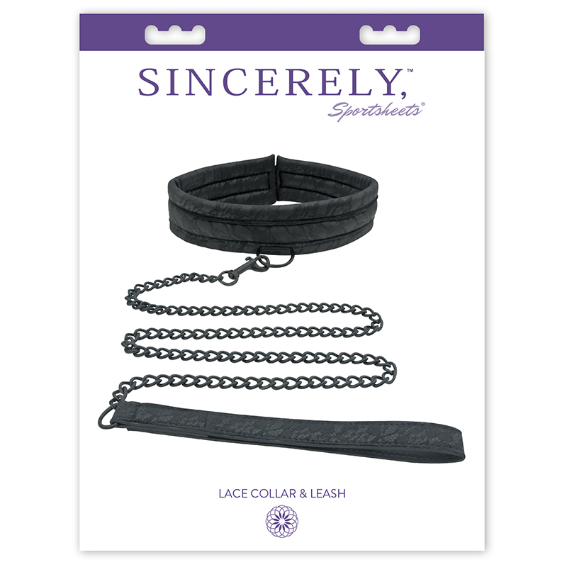SS520-03 SportSheets Sincerely Lace Collar & Leash