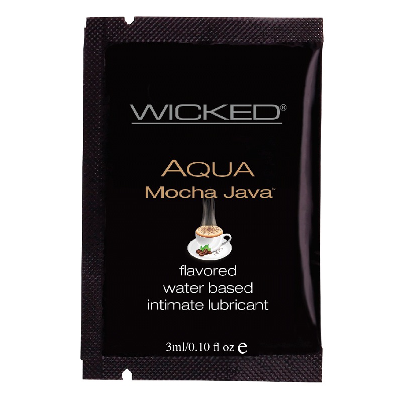 WC90310 Wicked Sensual Care 3 ml Flavored Lube Sample Pack Mocha Java