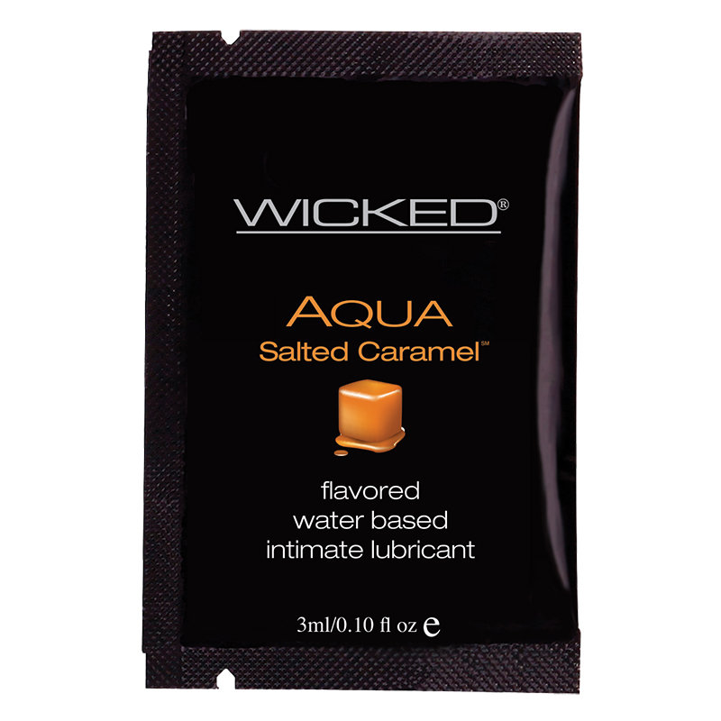 WC90320 Wicked Sensual Care 3 ml Flavored Lube Sample Pack Salted Caramel