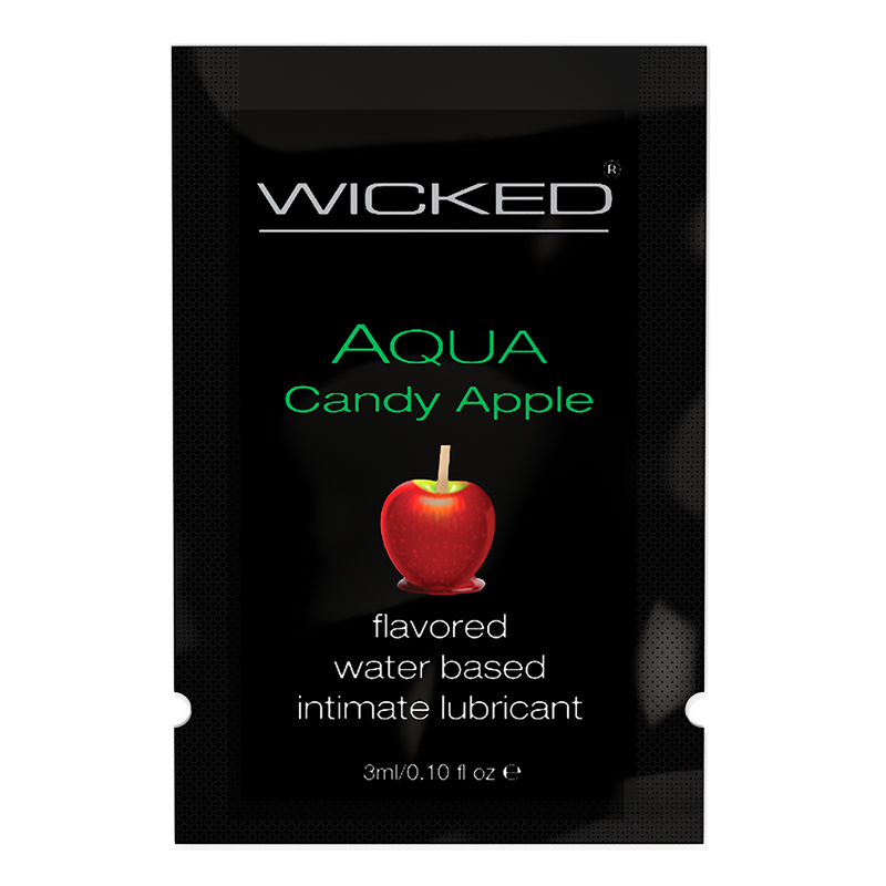 WC90400 Wicked Sensual Care  3 ml Flavored Lube Sample Pack Candy Apple
